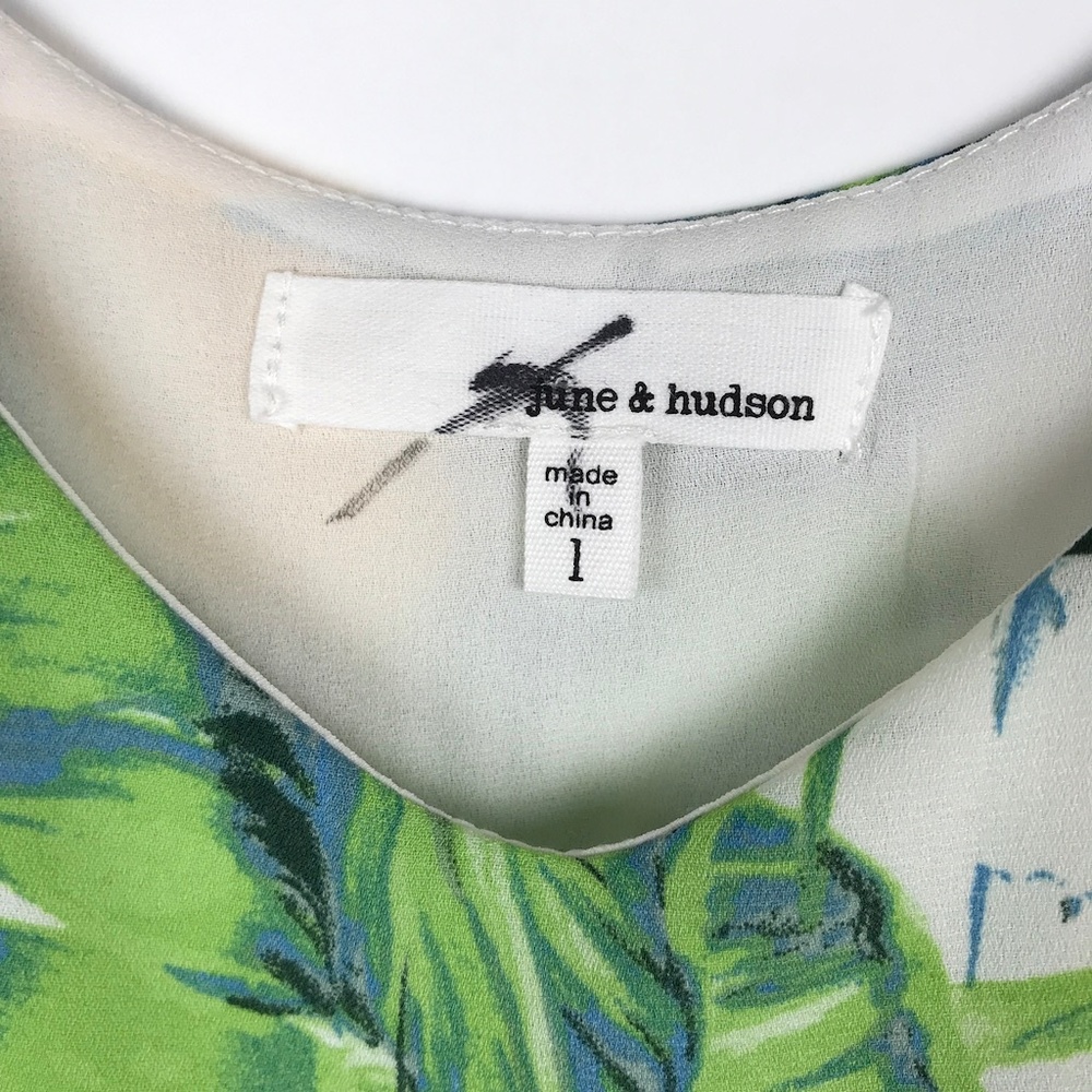 June & Hudson Tropical Cropped Tank Top - Picture 5 of 8
